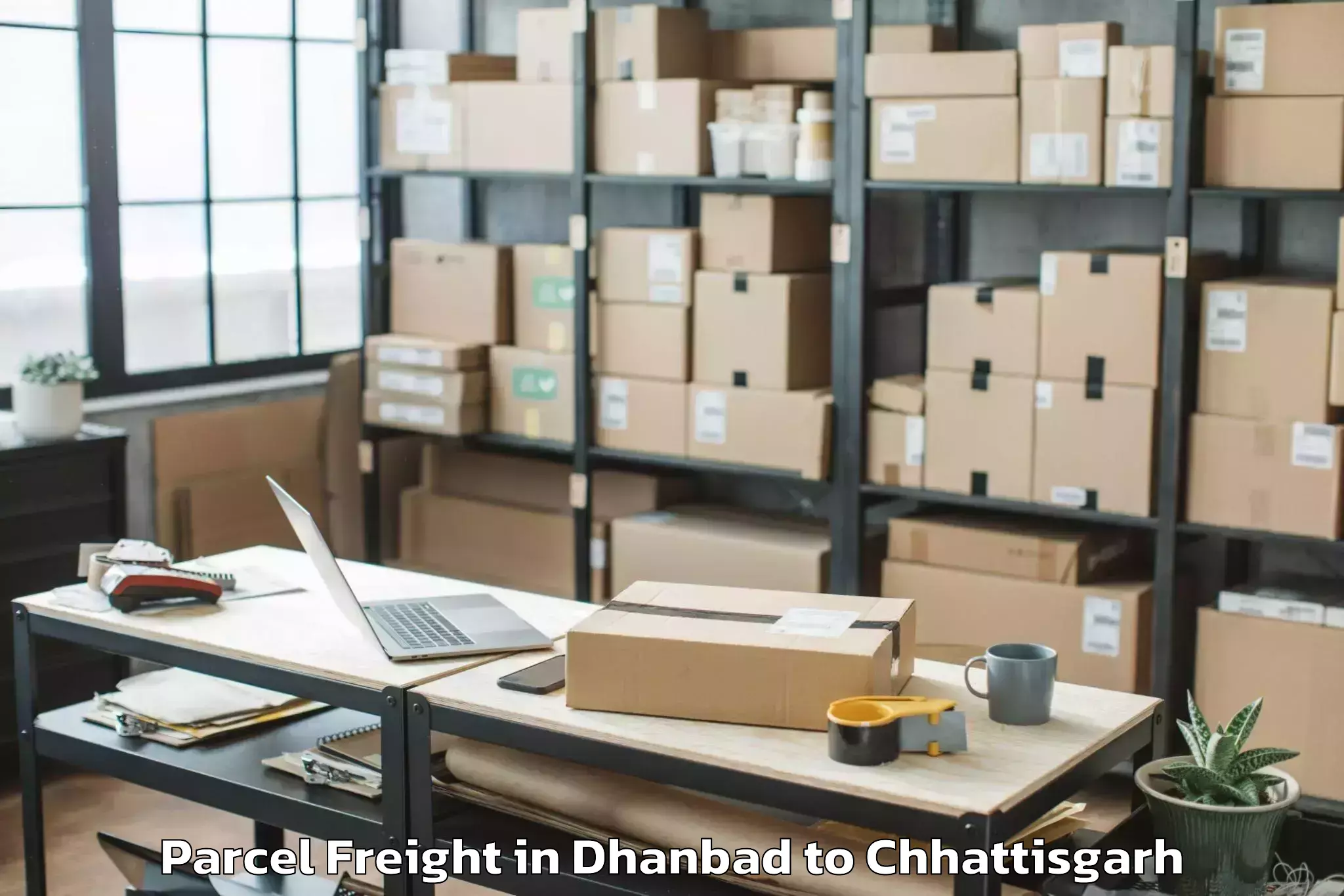 Book Your Dhanbad to Abhanpur Parcel Freight Today